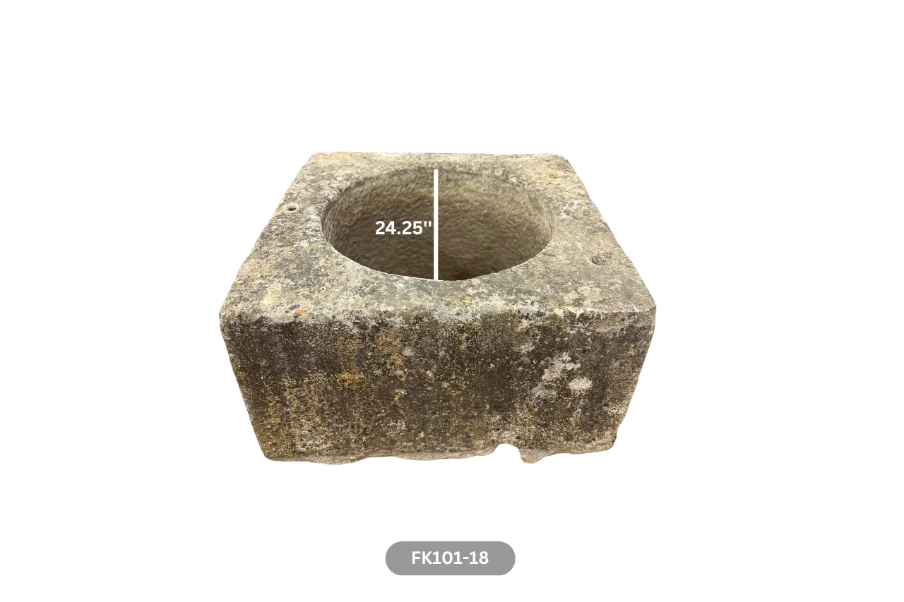 French Antique 19th Century Limestone Well Head - Image 4